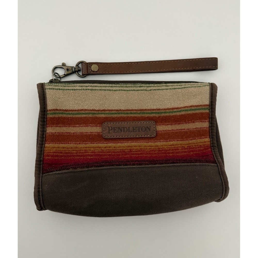 Pendleton Wool Zipper Pouch Clutch Aztec Tribal Southwestern